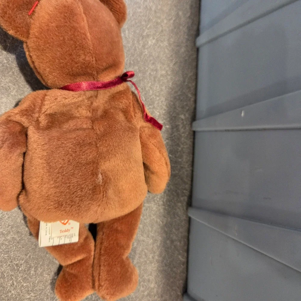 1993 Ty Beanie Baby Teddy PVC‎ Pellets Brown Bear Brown Excellent Vintage
